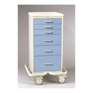 Slate Blue 6 Drawer Mini Tower Treatment Cart