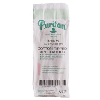Puritan 6" Cotton Tipped Applicators (100/Bag)