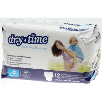 DryTime Disposable Protective Youth Underwear, LG/XL, 12/Bag