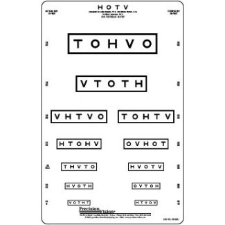 50% Rectangle HOTV Chart, 10 Foot