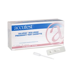 Accutest® ValuPak Urine Pregnancy Tests, 40 Cassettes/Box