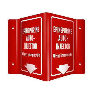 3D Epinephrine/Allergy Emergency Kit Sign