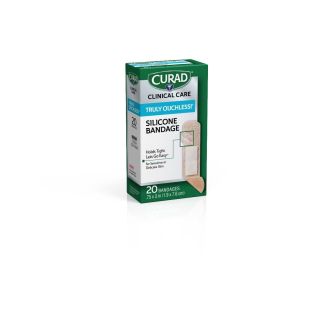 Curad Truly Ouchless .75" x 3" Bandages, 20/Box