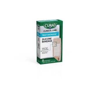 Curad Truly Ouchless 1.625" x 4" Bandages, 8/Box