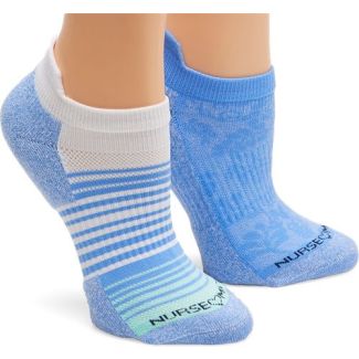 Nurse Mates® Compression Anklet Socks, Denim/Floral