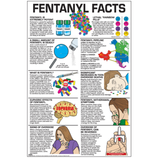 Fentanyl Facts Poster, Laminated 24" x 36"