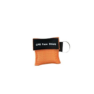CPR Keychain Mask, Orange Woven Case