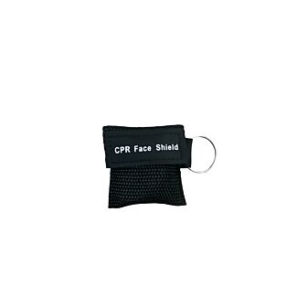 CPR Keychain Mask , Black Woven Case