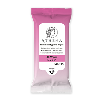 Feminine Hygiene Wipes, 5.5" x 8", 40 per pack
