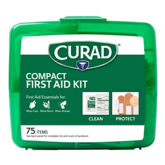 Curad Compact First Aid Kit, 75 Pieces
