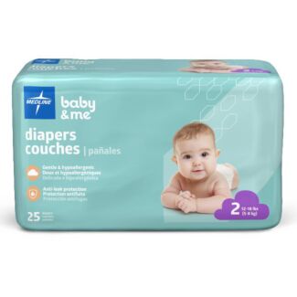 Economy Diapers, Size 2, 25 per pack
