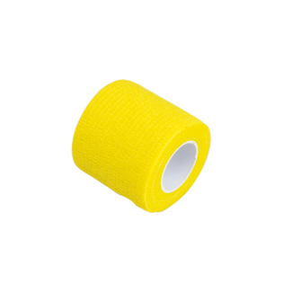 Economy 1" x 5 Yards Self-Adherent Wrap, Yellow, Latex-Free