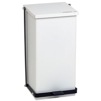 DETECTO® Step-On Waste Receptacle, 8 Gal, White
