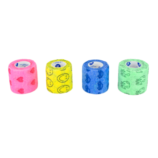2" x 5 Yds Latex-Free Self-Adherent Wrap, Kid Pack, 36 Rolls