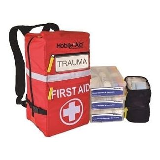 MobileAid® Hi-Vis 50-Person First Aid Backpack Kit