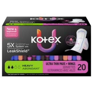 U by Kotex® Ultra Thin Pads with Wings, 20/box