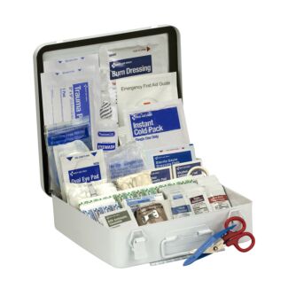 50-Person Metal First Aid Kit, ANSI 2021
