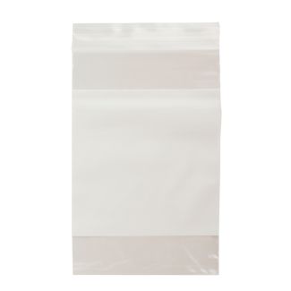 Economy Bags, 3" x 5", Zipper w/Writing Block (100/Pkg)