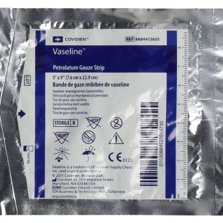 Vaseline™ Petrolatum Gauze Dressing Foil Pack, 3" x 9"