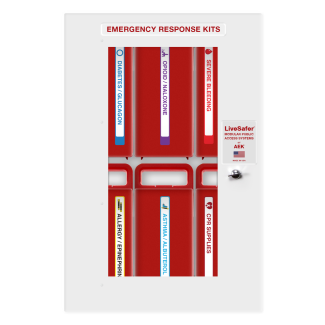 LiveSaver First Aid System Cabinet with AED Storage