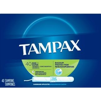 Tampax Super Absorbency Tampons, 40 per box