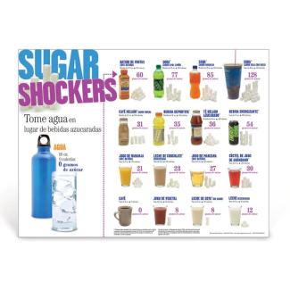 Sugar Shockers® Drink Poster, Spanish