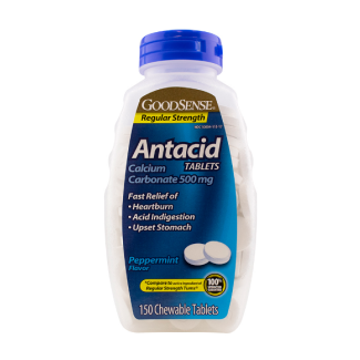GoodSense® Antacid Tablets, Peppermint, 150/Bottle