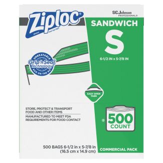 Ziploc® Brand Sandwich Bags, 500/Box