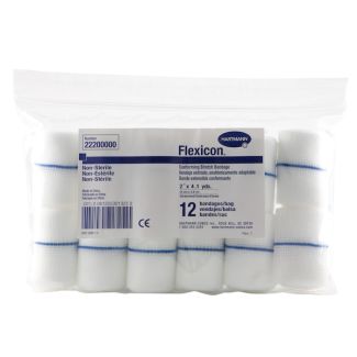 Flexicon Non-Sterile 2" x 4.1 Yds Elastic Gauze, 12/Bag