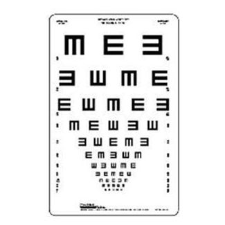 Proportional Spaced "E" Chart, 10 Foot