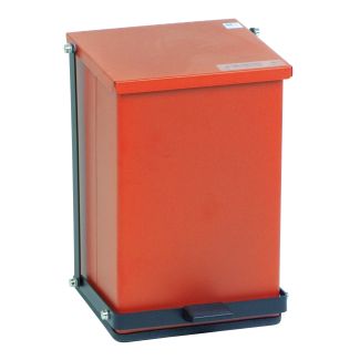 DETECTO® 6 Gallon Step-On Waste Receptacle, Red