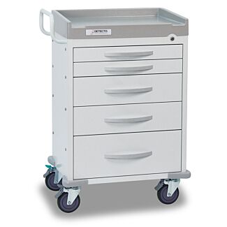 DETECTO® 5-Drawer RESCUE Medical Cart, White