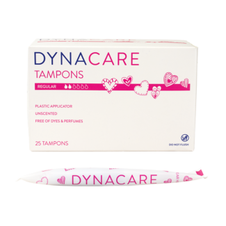 Dynacare Regular Tampons, Plastic, 25/box