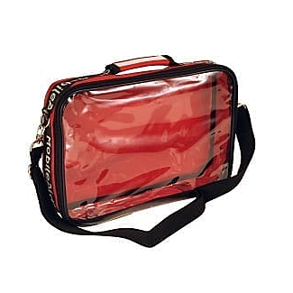 MobileAid® OTS Medical Supplies Clear Pouch, Red