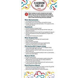 MacGill Classroom First Aid Cards, 25/pack