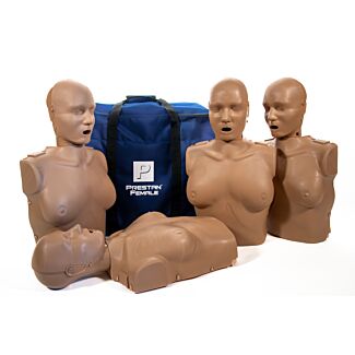 Prestan® Adult Female Manikin w/CPR Feedback, Dark, 4-pack