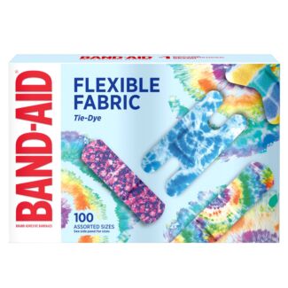 Band-Aid® Flexible Fabric Tie-Dye Assorted, 100/box