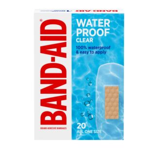 Band-Aid® Waterproof Clear Regular Bandages, 20/box