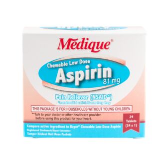 Chewable Low-Dose Aspirin, 81mg, 24/box