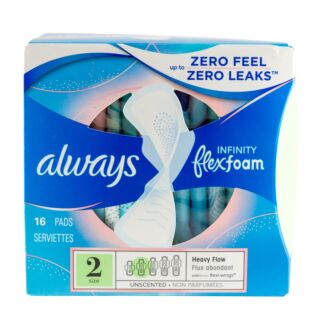 Always Infinity Size 2 Heavy Pads with Wings, 16/box