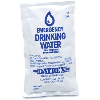 4 Oz Emergency Drinking Water Pouch, 5-Year Shelf Life