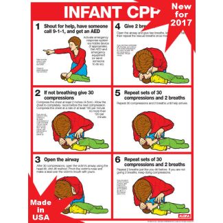 Infant CPR Chart, Laminated 18" x 24"