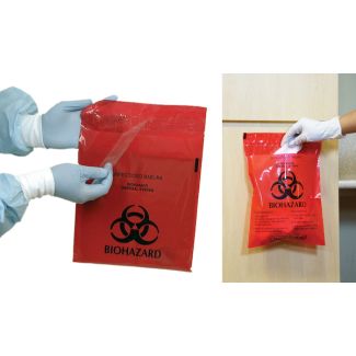 1.4 Qt Stick-On Infectious Waste Disposal Bags, 100/Box