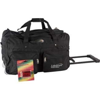 Rolling Duffel Bag with LED Safety Signal