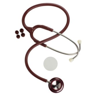 Stainless Steel Dual Head Stethoscope, Burgundy