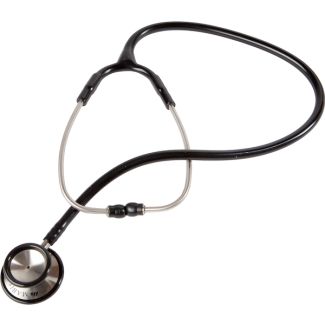 Stainless Steel Dual Head Stethoscope, Black