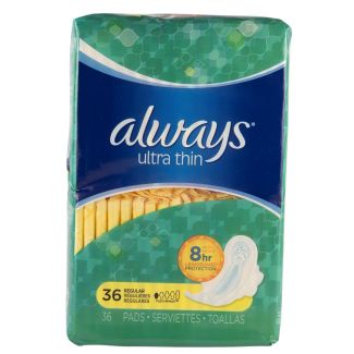 Always® Ultra Thin with Wings 36/Pkg