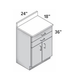 [$] Clinic Base Cabinet with 2 Drawers and 2 Doors