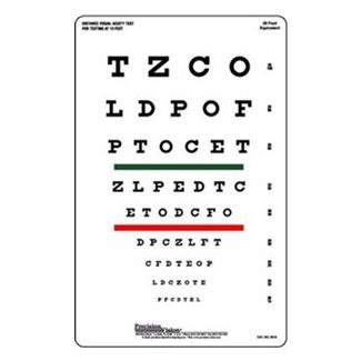10-Foot Snellen Visual Acuity Chart