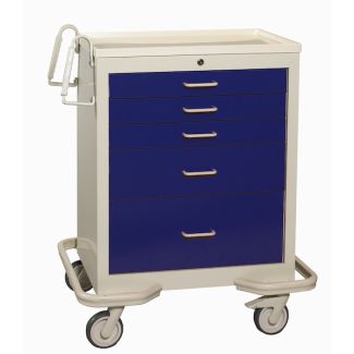 Deep Blue 5-Drawer Treatment/Procedure Cart